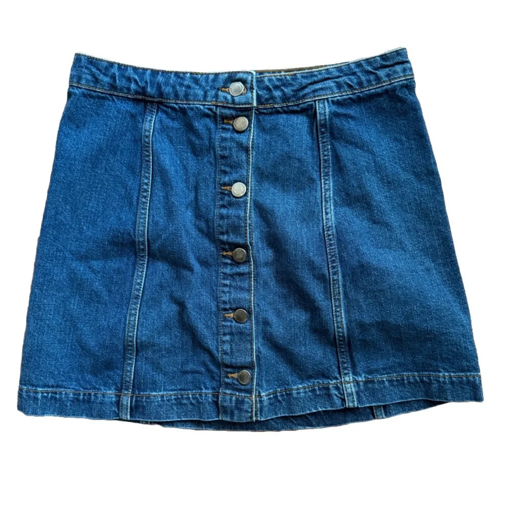 Vintage Y2K TopShop Moto Jean Mini Skirt size 30